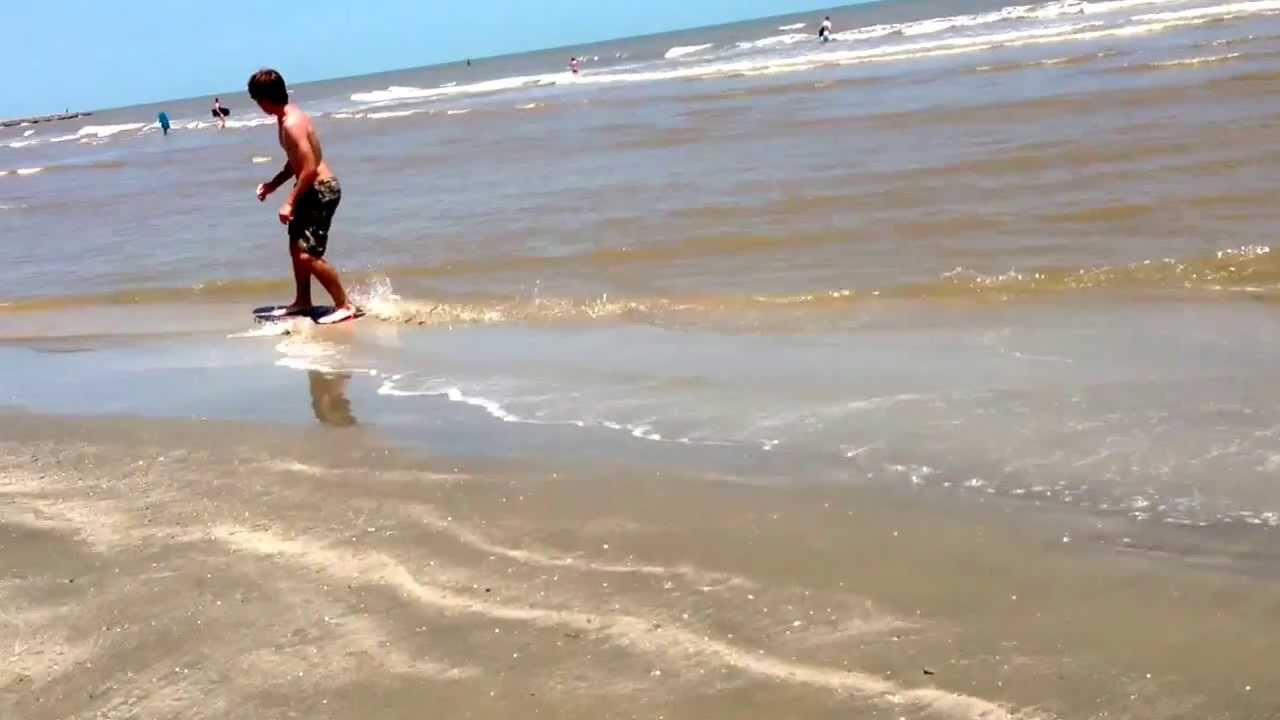 Skim Boarding In Galveston Texas Youtube
