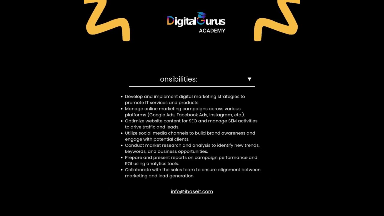 Digital Marketing Internship At iBase Solutions Private Limited👜 | 