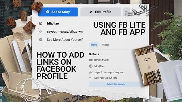 how to add links on Facebook profile • fb lite and fb app || RPW tutorials