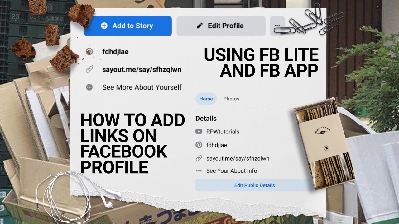 how to add links on Facebook profile • fb lite and fb app || RPW ...
