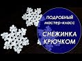 Мастер-класс. Снежинка крючком. Новогодние украшения.