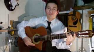 Video thumbnail of "Tutorial alabanza de adoracion EL SENOR ES MI REY MI TODO, Mi menor guitarra"