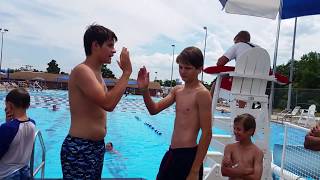 Jumping Off The Diving Board Tricks In To The Pool