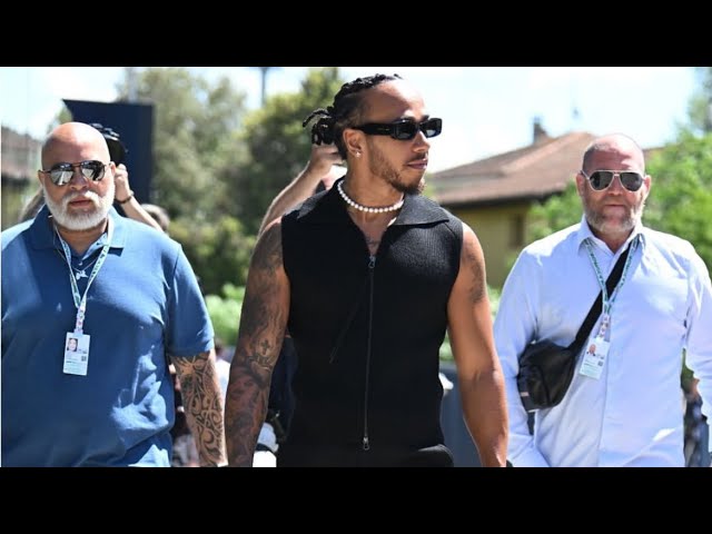 Lewis Hamilton arrives with bodyguards in Imola | F1 Driver arrivals behind the scenes