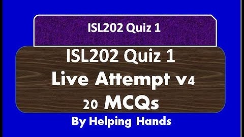 ISL202 quiz 1 Spring 2021 ||version 4|| live attempt By Helping Hands