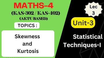 LEC_3 | SKEWNESS AND KURTOSIS | STATISTICAL TECHNIQUES-1 #kurtosis #skewness@monikamittalmm