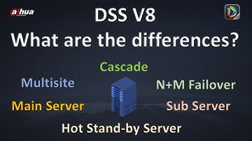 DSS 8.7 - What are the differences between Main and Sub Server, Cascade and Multisite, Failover ...