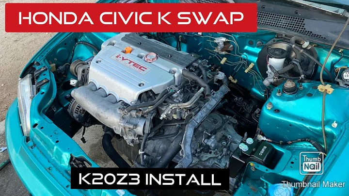 Honda Civic dx k20z3 swap ( auto to manual ) part 4