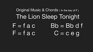 The Lion Sleep Tonight Lyrics with Originals Chords by the Tokens