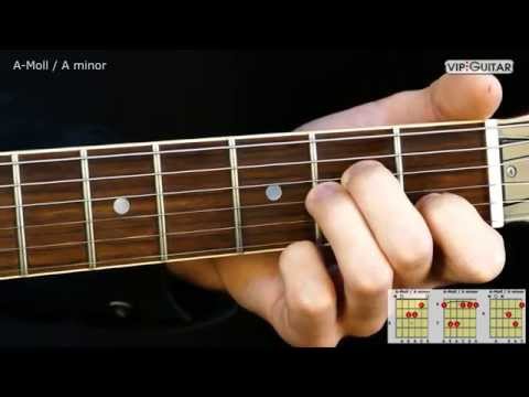 Gitarrenakkorde: A-Moll Akkord / A minor chord