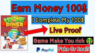 earn online money up to 100$ | idle diner money cooking game | fake or real | must watch this video screenshot 5