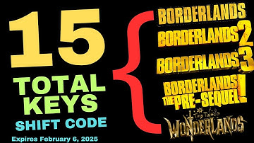 3 Golden Keys for Borderlands 1,2,3 & PS, 3 Skeleton Keys TTWL Shift Code - Expires February 6, 2025