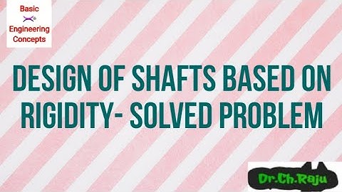 Design of Shafts based on Rigidity- simple problem
