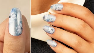 Watercolor Chrome Nails: Easy 3D Flower Nail Art Tutorial screenshot 5