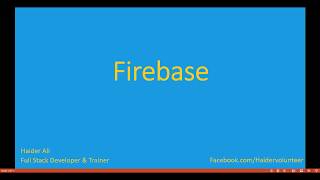 Firebase In Urdu / Hindi (Web) ~ Todo with Firebase In Urdu / Hindi (Part 1)