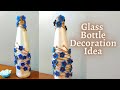 Glass Bottle Decoration Idea Using Clay