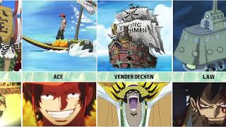 All the ONE PIECE Captains and their Ships!