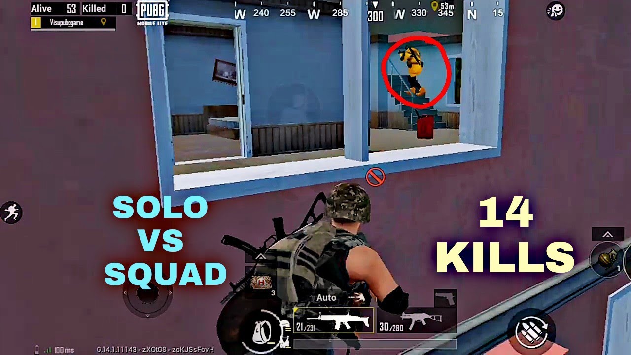 Pubg mobile lite | Solo vs Squad | 14 kills Rush Gameplay | ( Visu ...