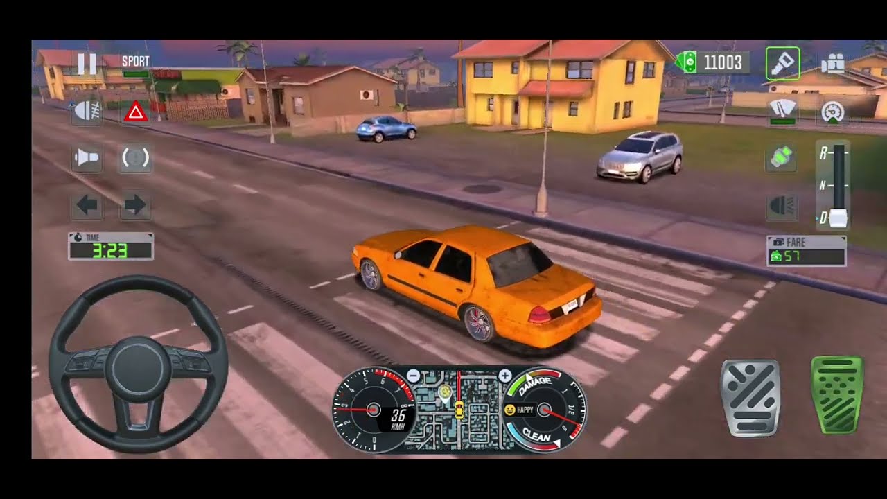 total game play: taxi sim simulator euro car driver: School classic city 3D Android game play