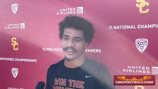Travis Dye after Tuesday’s practice of Oregon State week