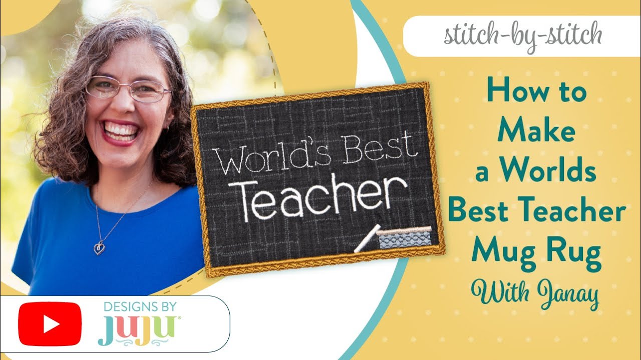 Как сделать лучший в мире коврик для кружки для учителя: стежок за стежком | Дизайн от JuJu