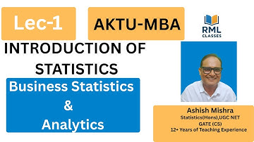 Lec-1 Introduction of Statistics