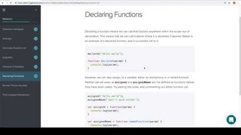 Module 2 - Declaring Functions