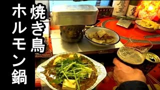妻とホルモン鍋と焼き鳥でビールを飲む＃３８【生放送キャンプ風】