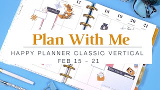 Plan With Me | Vertical Classic Happy Planner | Feb 15- Feb 21