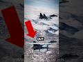 Russian Sukhoi Su-33 fighter jets are intercepted by US F-22 Raptors, somewhere near Alaska
