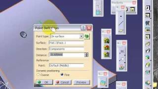 Beginner's CATIA Tutorial - Creating Holes on Non planar Faces