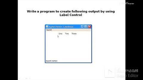 1.3.3 Label and Button Control using Applet