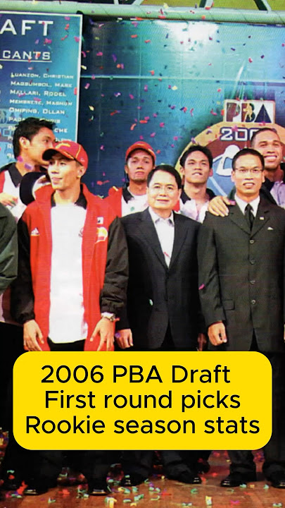 The 2006 PBA Draft first-round picks and their rookie season statistics