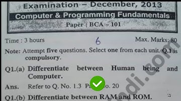 [2013] Mdu BCA Computer Fundamental 1st Sem Question Paper #MduQuestionPaper.in