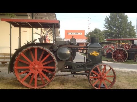 Restored 1926 Rumely Oil Pull 24-45 Tractor at idle - YouTube