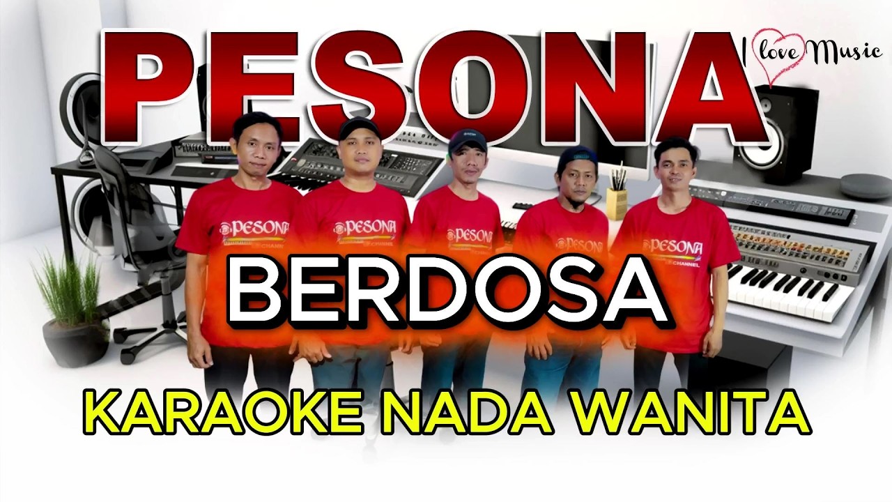 BERDOSA.Nada Cewek/Wanita  #karaoke #karaokedangdut #nadacowok#pria#wanita