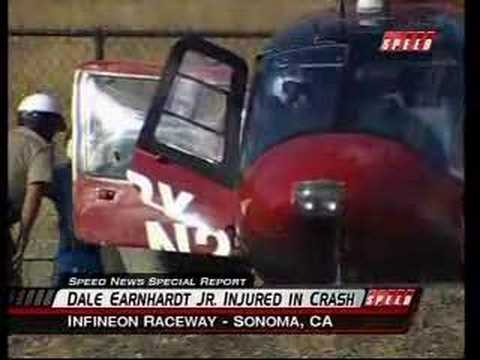 Dale Earnhardt Jr ALMS Corvette Crash and Fire Inf...