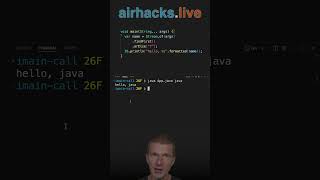 Calling "void main()" of an Unnamed Class #java #shorts #coding #airhacks