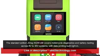 JDiag M200 OBD Motorcycle Diagnostic Tool (8V-30V) with Data Printing – Standard Edition | Obd2Techn
