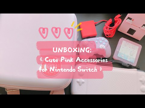 UNBOXING: Cute Pink Accessories for Nintendo Switch Haul // 귀여운 핑크 닌텐도 스위치 액세서리 하울 언박싱