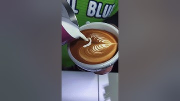 48-Second Latte Art Tutorial: Watch This Perfect Pour! #latteart #coffeeart #baristaskills