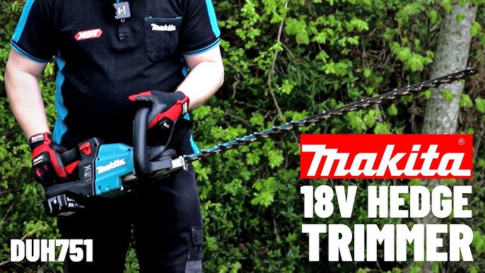 Makita DUH751Z cordless hedge trimmer review & demo. DUH751RT 18v brushless LXT Makita hedge - YouTube