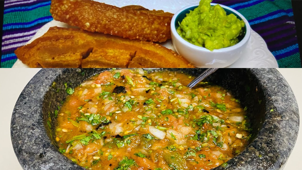Guacamol y chirmol de tomate asado facil de hacer - YouTube