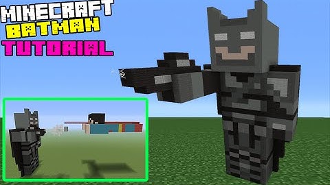 Minecraft Tutorial: How To Make A Batman Statue (Batman Vs Superman: Dawn Of Justice)