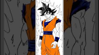 Goku ultra instict manga coloring on phone with ibis paint screenshot 4
