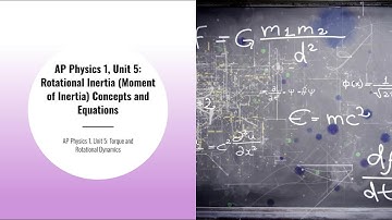 AP Physics 1, Unit 5: Rotational Inertia (Moment of Inertia) Concepts and Equations