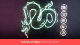 Neon Sign Cinema4D Template (After Effects Template)
