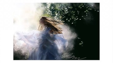 iPad Pro procreate drawing tutorial森林中的仙女绘画过程 the fairy in the forest