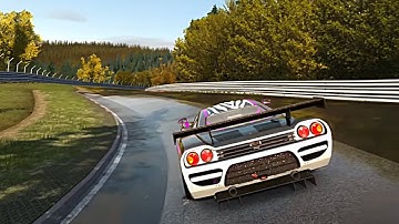 Race Sim Studio - GT Shadow V8 in Wet Conditions - Nordschleife - 3rd Person View Gameplay