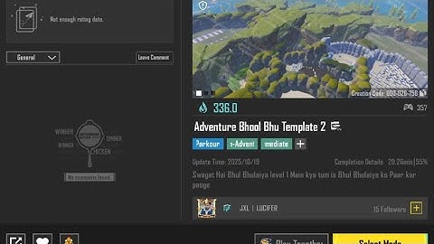 Bgmi wow Parkour map code 26758| Adventure bhool bh template 2| #bgmi #pubgmobile #bgmilive #gaming